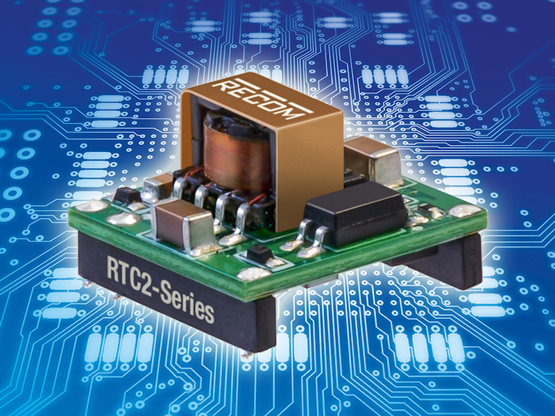 Recom's latest 2W DC/DC converters use less than 1/3 square inches